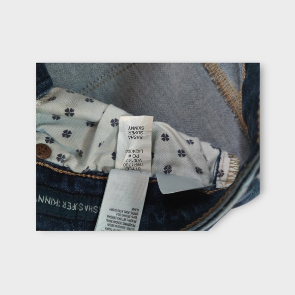 Women's Lucky Brand Sasha Super Skinny Blue Jeans Size 6 - Picture 6 of 9